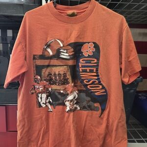 VINTAGE 90s Clemson TIGERS - Orange Graphic T-Shirt